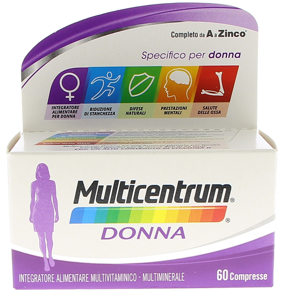 Multivitaminico Completo Vitamina D Ferro Calcio Multicentrum Donna - Foto 1