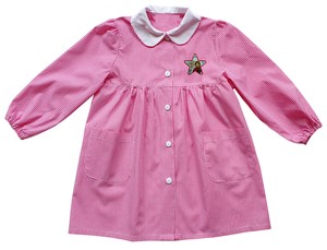 Grembiule Asilo Bambina 5 Anni Vichy Rosa Ricamo Frozen - Foto 1