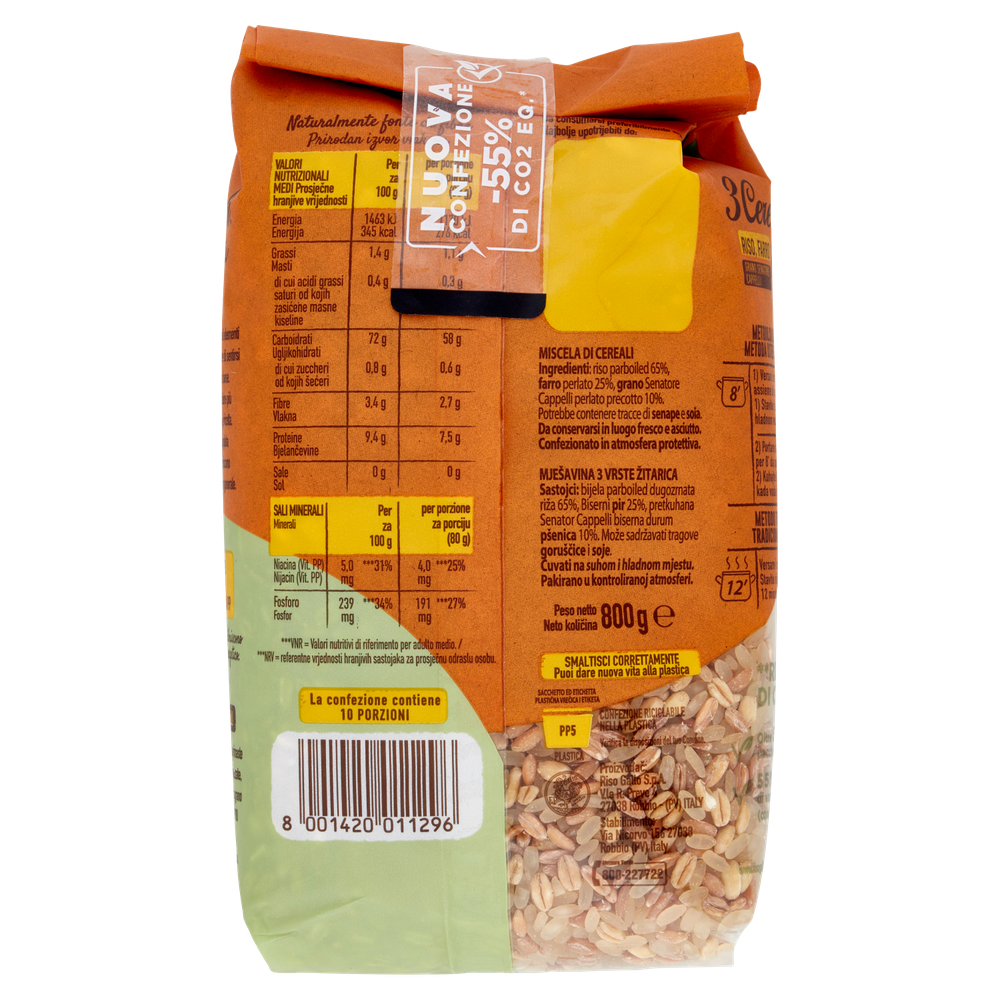 Mix 3 Cereali Con Riso, Farro E Grano Senatore Cappelli Gallo - Foto 3