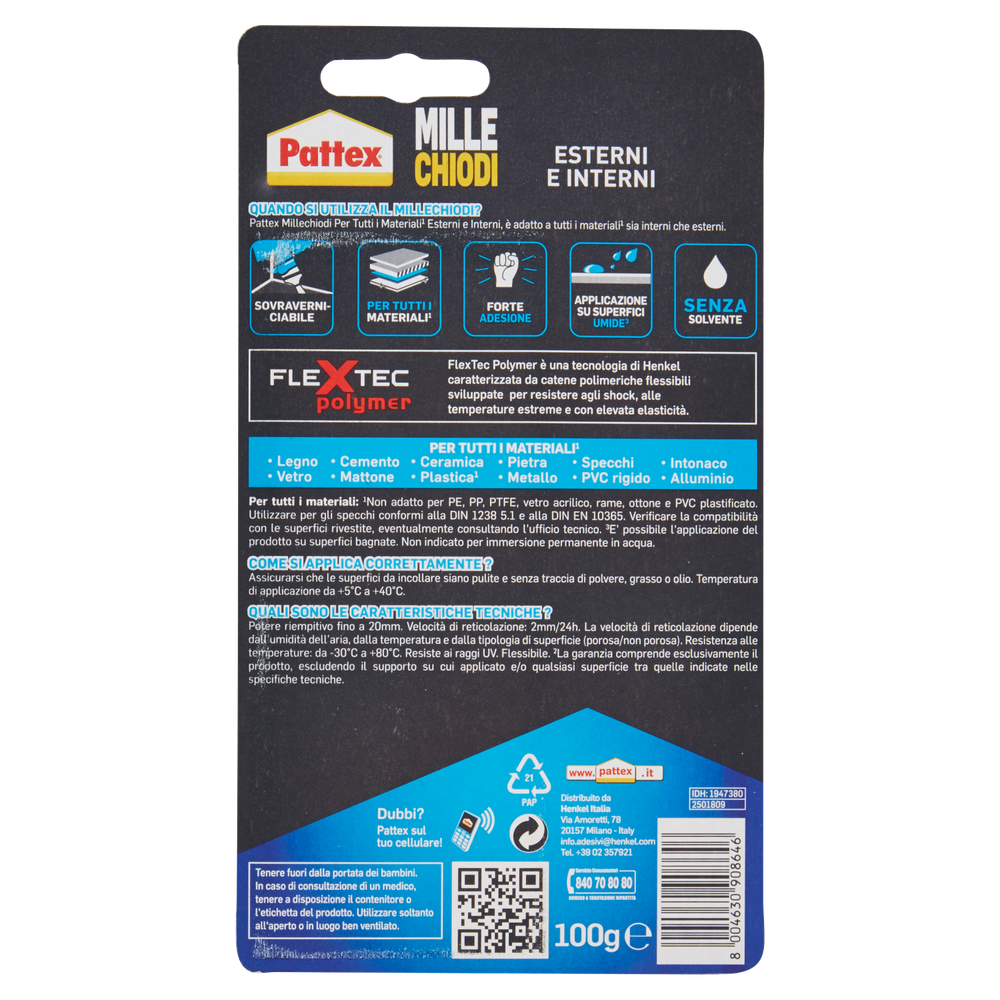 Millechiodi Esterni 100 Gr Pattex - Foto 3