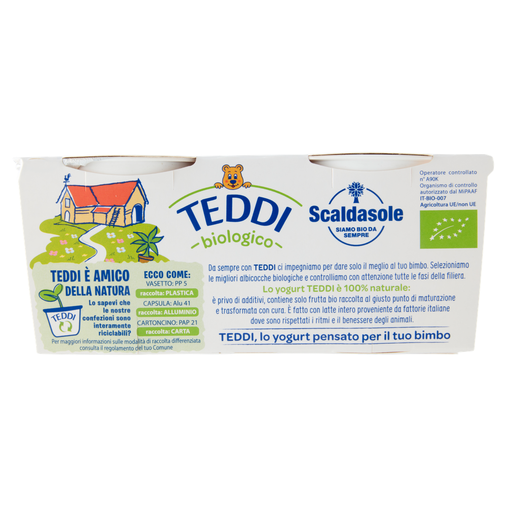 Yogurt Albicocca Teddi Bio Fattoria Scaldasole 2 Da Gr. 115 - Foto 3