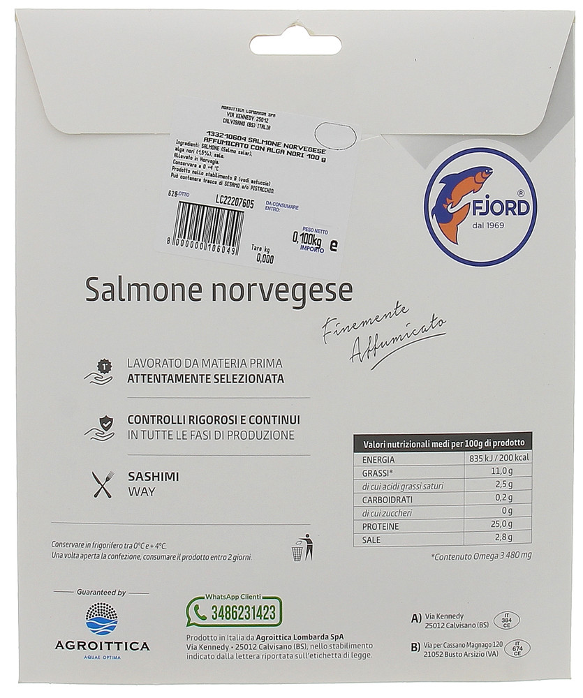 Salmone Norvegese Affumicato Con Alga Nori Fjord - Foto 2