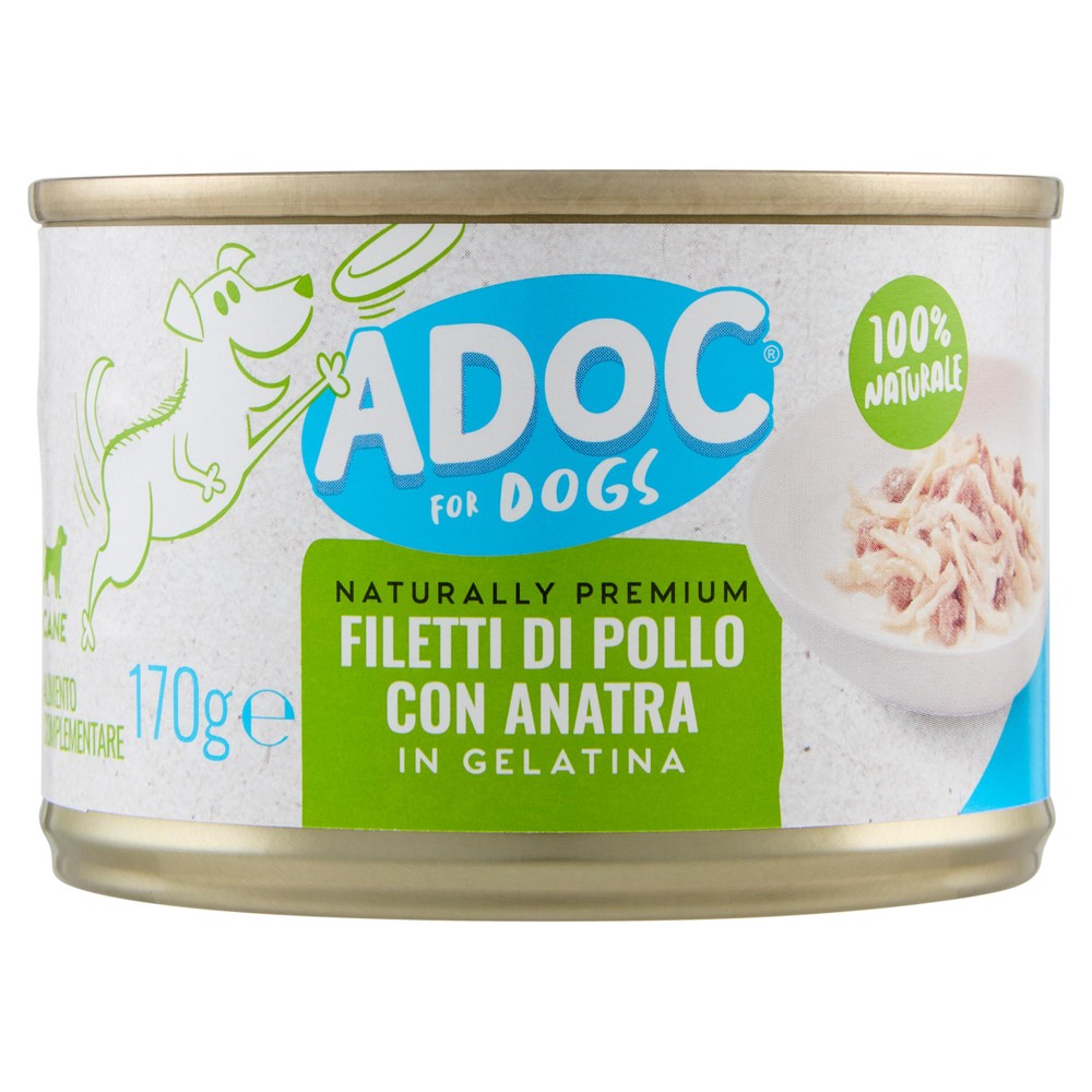Alimento Umido Per Cani Naturally Premium Filetti Pollo Anatra Adoc - Foto 1