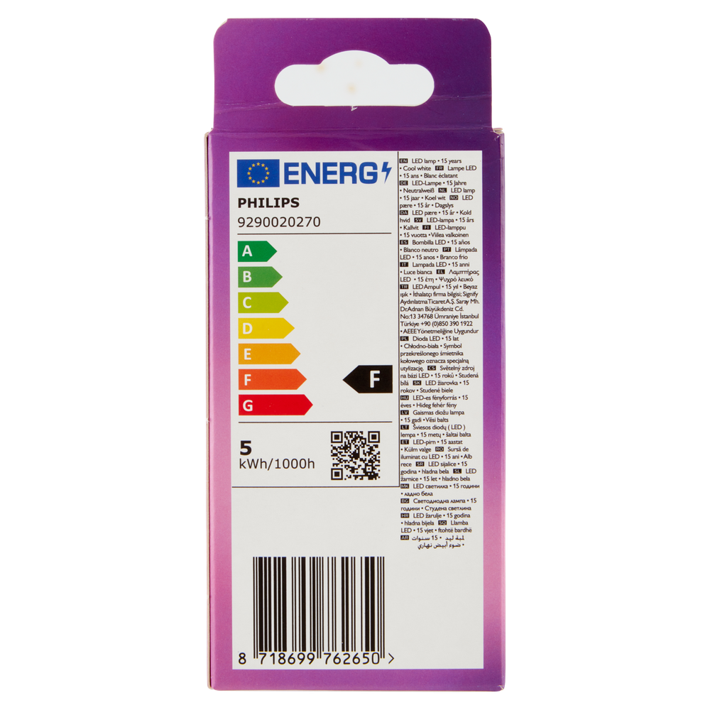 Lampadina A Led Candela 40w Attacco E14 Luce Fredda Philips - Foto 3