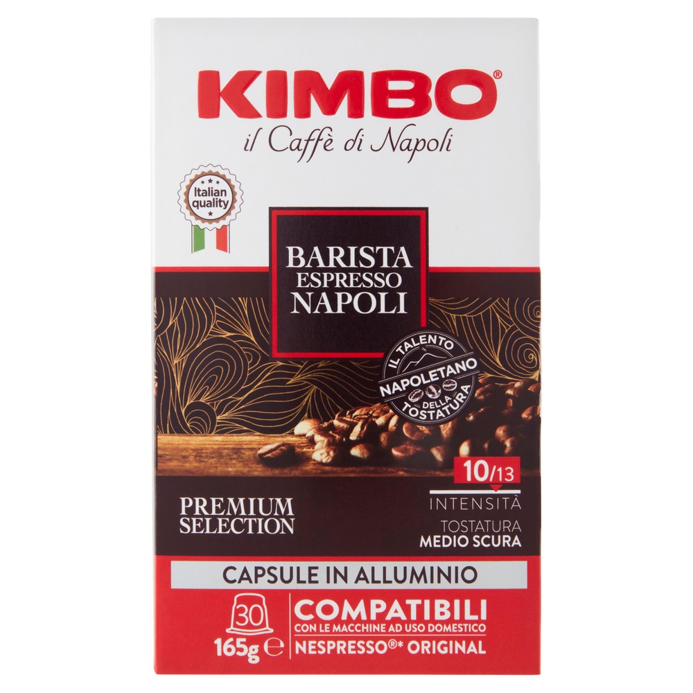 Capsule Caffe' Barista Espresso Napoli Kimbo 30 Caps In Alluminio