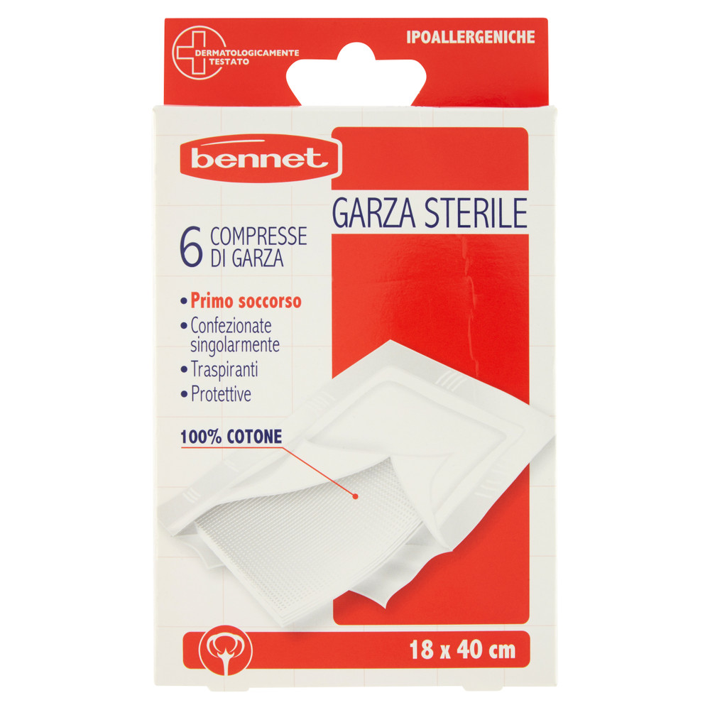 Compresse Di Garza Sterili Bennet Cm.18x40 - Foto 1