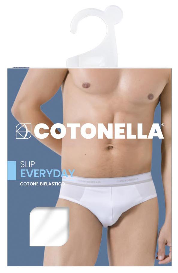 Slip Uomo Vita Bassa Con Elastico Parlato Taglia 5 Nero Cotonella - Foto 2