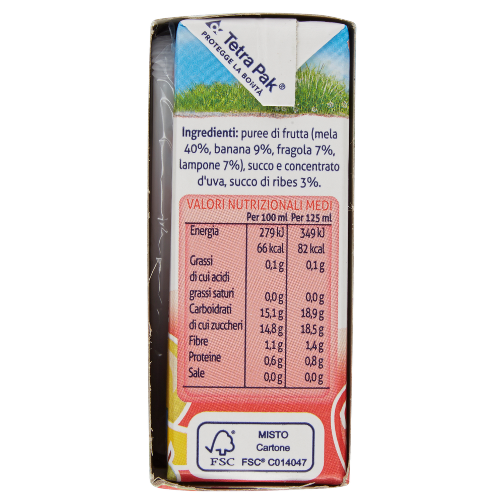 Frullato 100% Frutti Rossi Valfrutta 3 Da Ml.125 Cad. - Foto 2