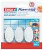 3 Ganci Bianchi Removibili Powerstrips Tesa