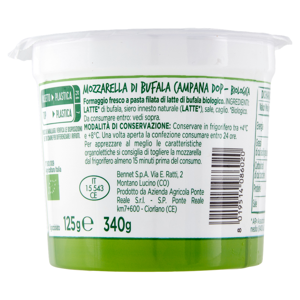 Mozzarella Di Bufala Campana Dop Bennet Bio - Foto 3