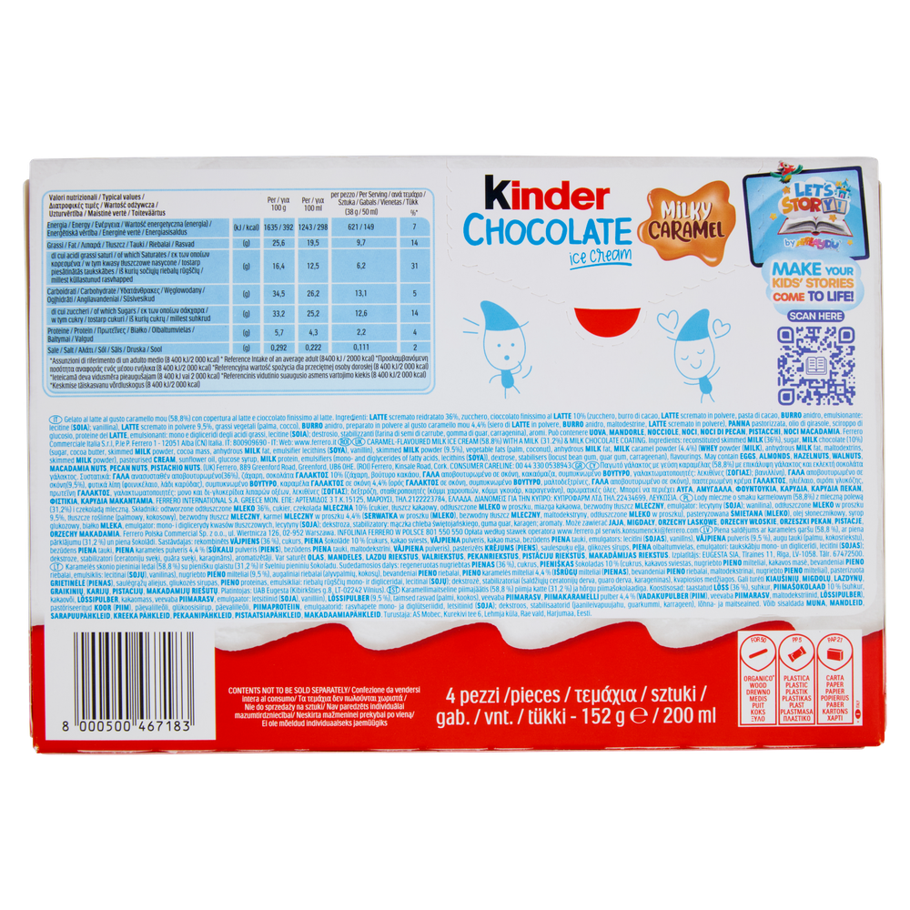 Kinder Chocolate Ice Cream Milky Caramel 4x38g - Foto 3