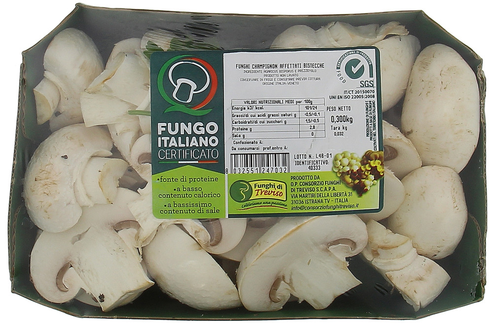 Funghi Champignon Bianco Bistecca In Vassoio