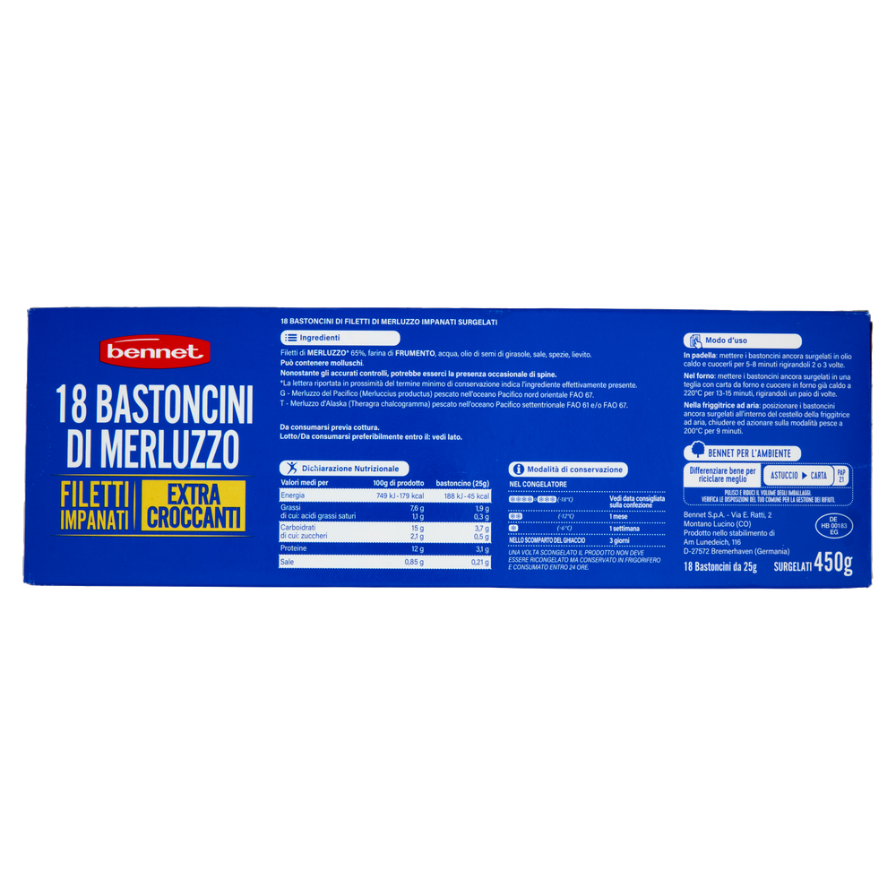 Bastoncini Di Merluzzo Surgelati Bennet - Foto 3