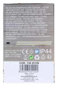 400 Led Bianco Caldo Ambra  Cavo Scuro  Uso Est Int  Con Giochi Luce  L - Foto 2