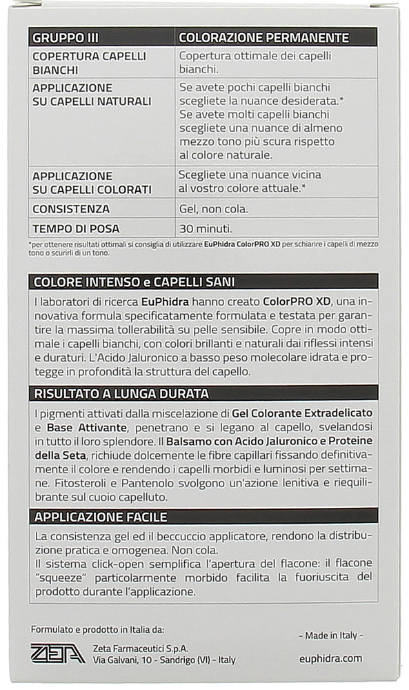 Tinta Capelli Colorpro Xd N.100 Nero Euphidra - Foto 2