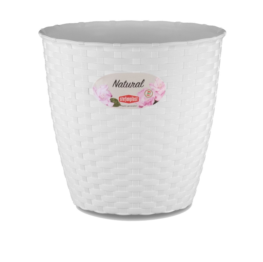 Vaso Natural Diametro 19 Cm Colore Bianco Stefanplast - Foto 1