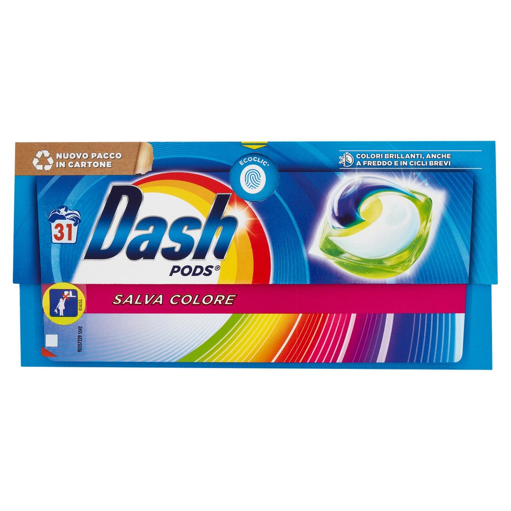 Detersivo Lavatrice In Capsule Salvacolore Dash Pods 31 Lavaggi