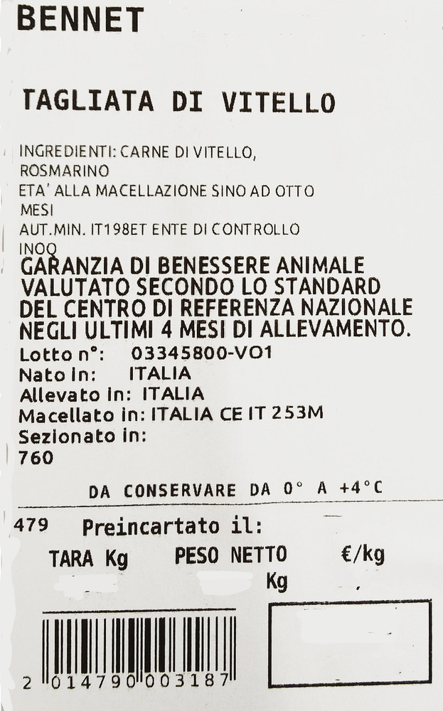 Tagliata Di Vitello Filiera Valore Bennet - Foto 3