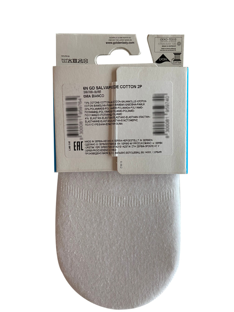 Salvapiedi Donna M/ L Bianco Conf Da 2 Golden Lady - Foto 2