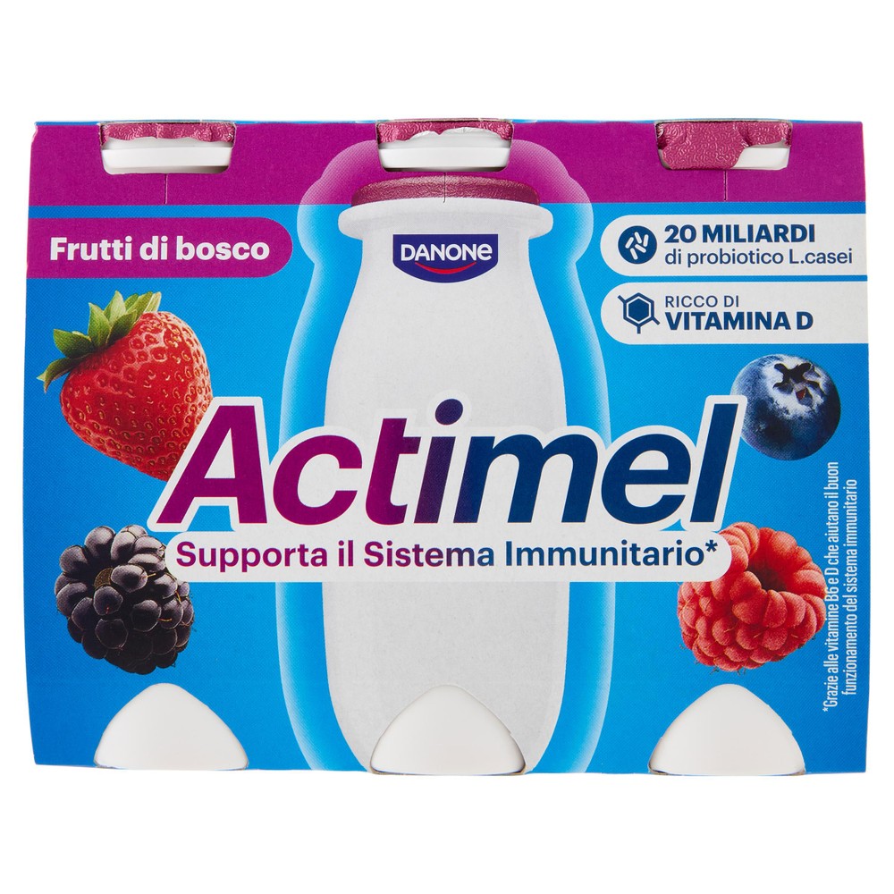 Yogurt Da Bere Ricco Di Vitamine Frutti Di Bosco 6x100ml Actimel - Foto 1