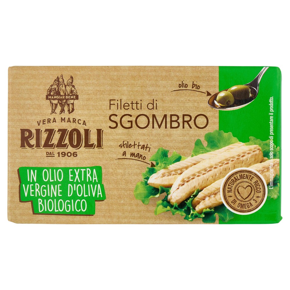 Filetti Di Sgombro In Olio Extra Vergine D'oliva Bio Rizzoli - Foto 1