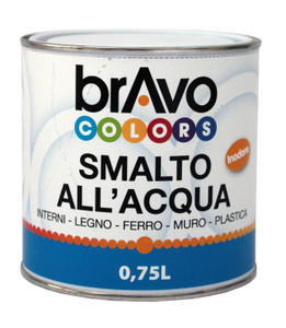 Smalto All'acqua Bianco Lucido 0,75l Bravo Colors - Foto 1