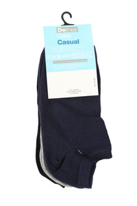 Calze Invisibili Uomo 43/46 Assortiti Conf Da 3 Maglia Liscia Delinea - Foto 2