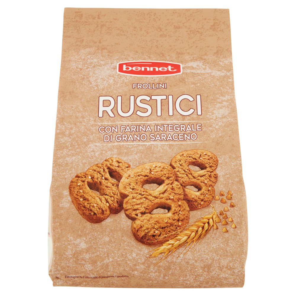 Biscotti Frollini Rustici Con Farina Integrale Grano Saraceno Bennet - Foto 1