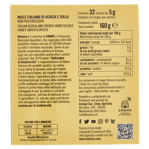 Miele D'acacia E Sulla In Bustine Non Pastorizzato 32x5g Mielizia - Foto 3