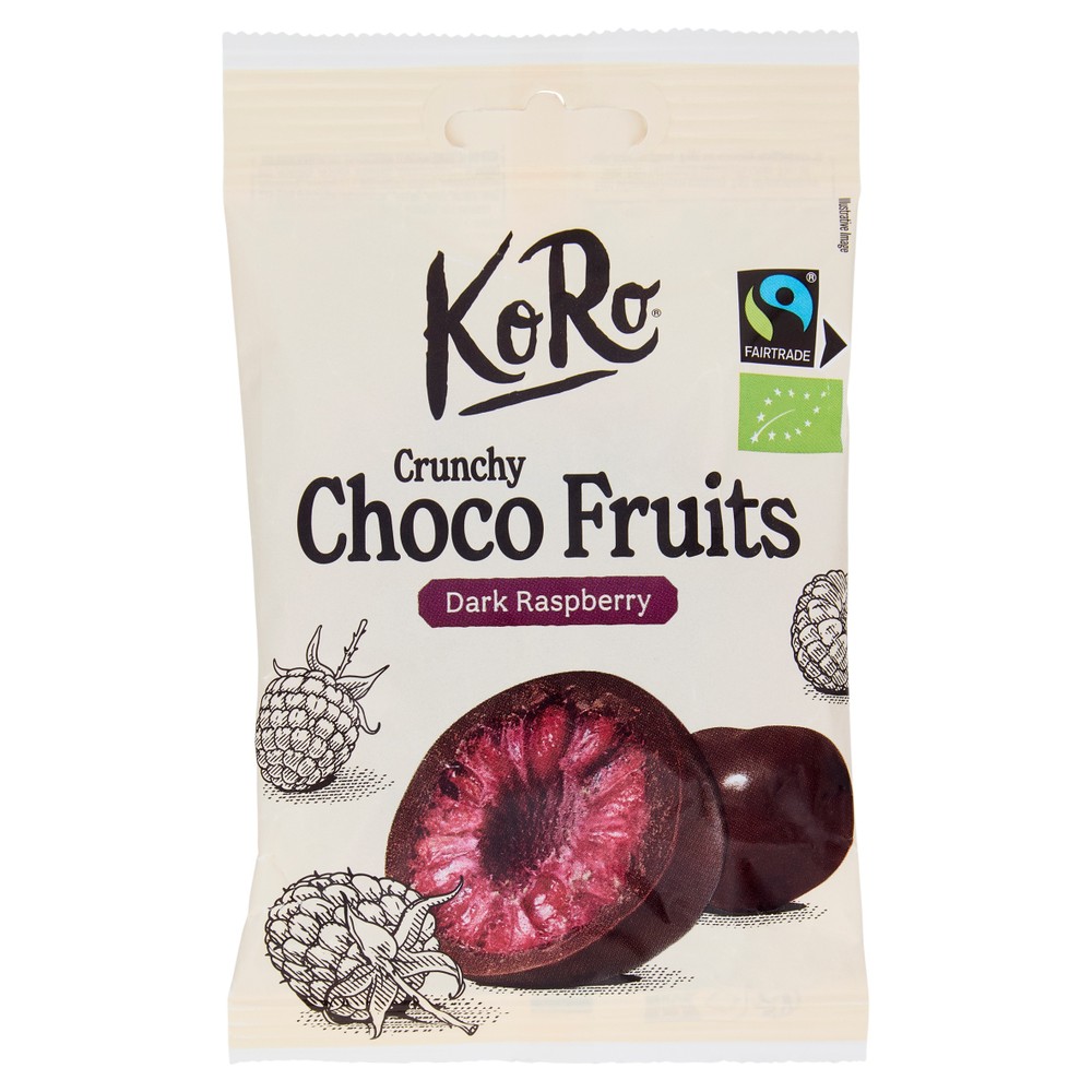 Koro Crunchy Choco Fruits Dark Raspberry - Foto 1