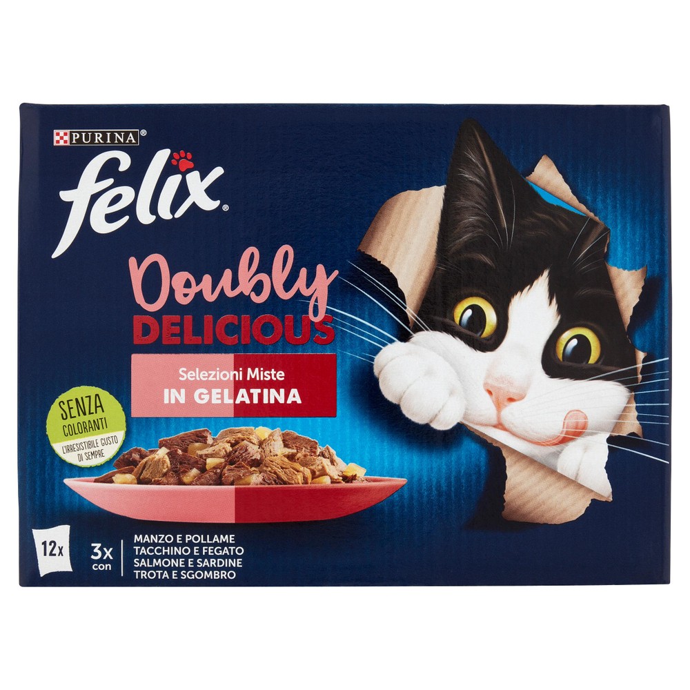 Alimento Umido Gatti Felix Doubly Delicious Selezioni Miste