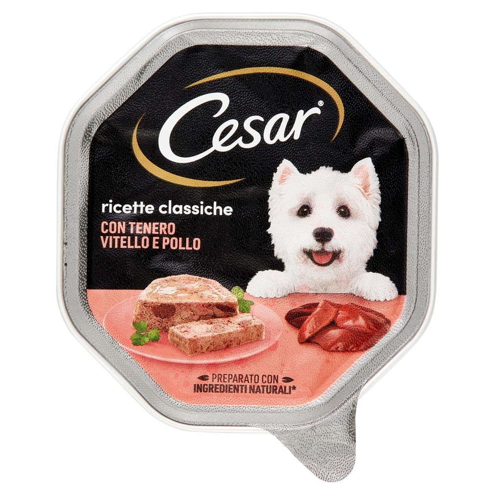 Cesar Vaschetta Cibo Umido Per Cani Adulti, Con Vitello E Pollo - Foto 1