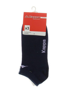 Calze Sneaker Unisex 39/41 Blu Marine Bianco Rosa Conf Da 3 Kappa - Foto 1