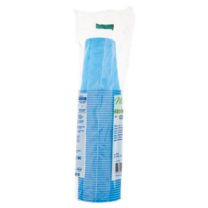 50 Bicchieri In Bioplastica Azzurri Natural Bibo - Foto 3