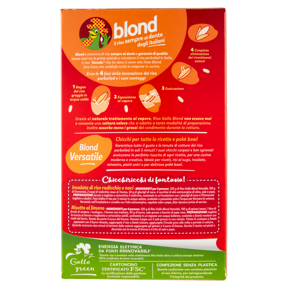 Riso Blond Parboiled Veloce E Versatile Gallo - Foto 3