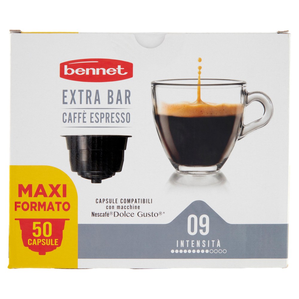 Caffe' Extra Bar Bennet Capsule Compatibili Dolce Gusto Da 50 Caps