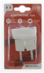 Adattatore Semplice Con Spina Standard Tedesco Presa 10/16a Polypool - Foto 2