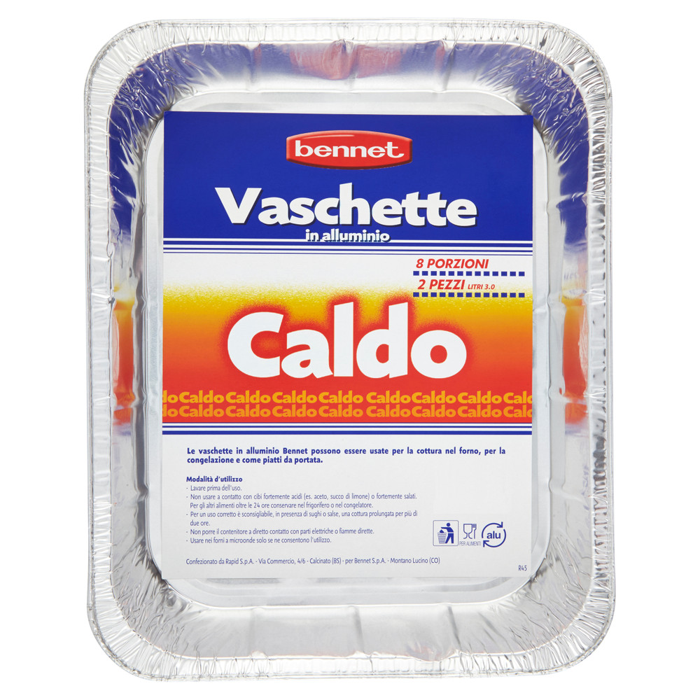 2 Vaschette Alluminio 8 Porzioni Bennet - Foto 1