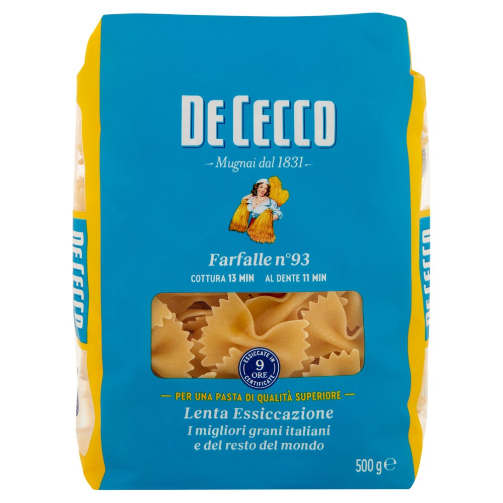 Pasta Farfalle N.93 De Cecco - Foto 1
