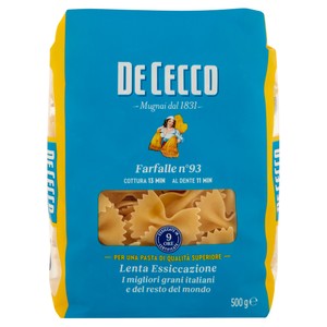 Pasta Farfalle N.93 De Cecco - Foto 1