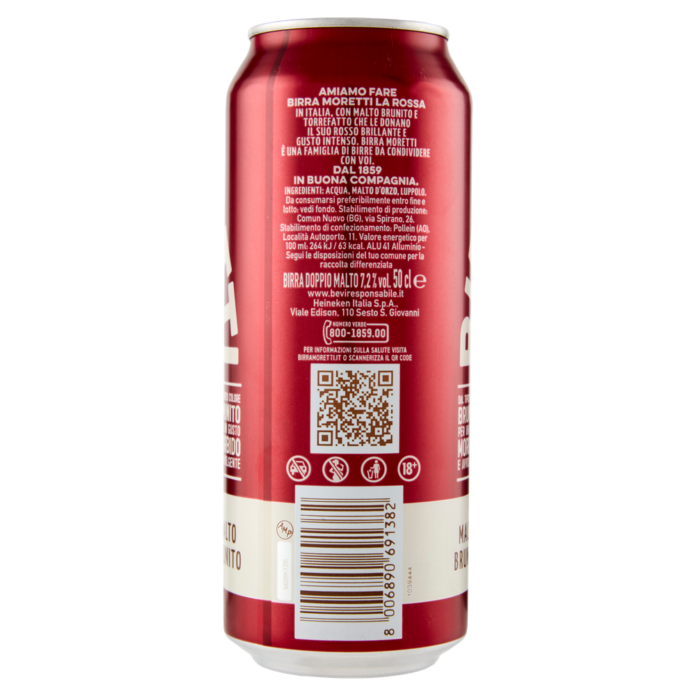 Birra Doppio Malto La Rossa In Lattina Moretti - Foto 3