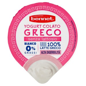 Yogurt Greco Senza Lattosio Bianco 0% Grassi 150g Bennet - Foto 1