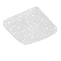 Plafoniera A Led In Plastica Bianca Effetto Cielo Stellato Cm . 37 x 37 Plafoniera A Led In Plastica Bianca Effetto Cielo Stellato Cm . 37 x 37