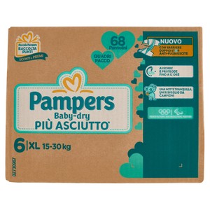 68 Pannolini Baby Dry Quadripack Taglia 6 XL  Pampers - Foto 1