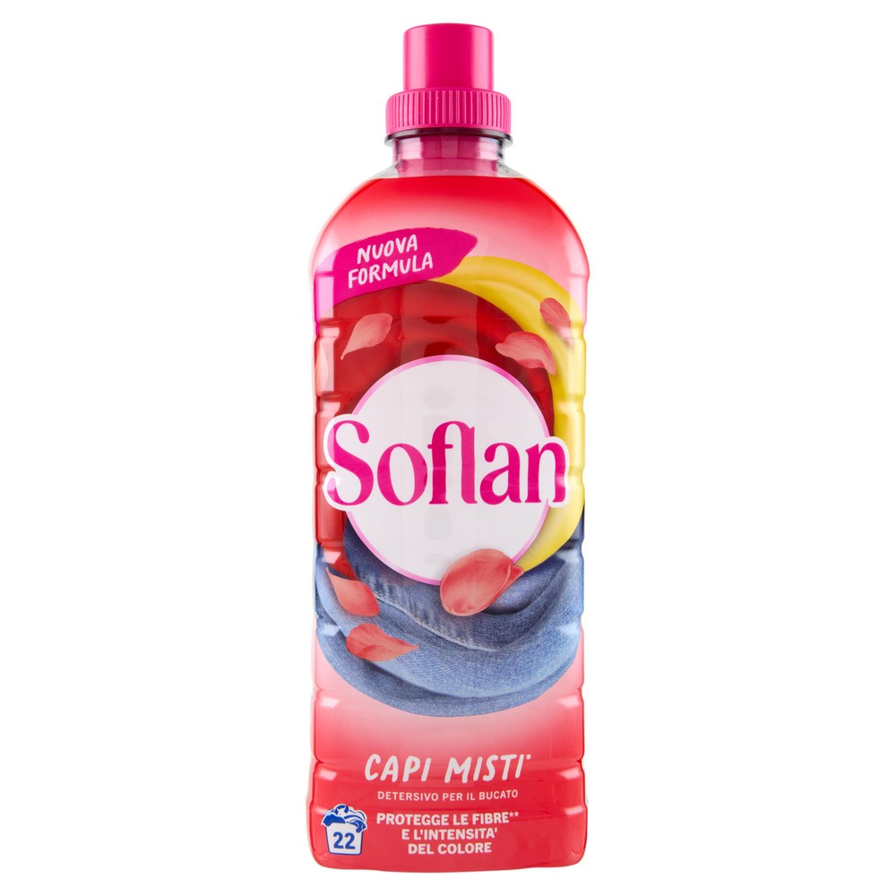 Detersivo Liquido Per Capi Colorati 22 Lavaggi Soflan - Foto 1