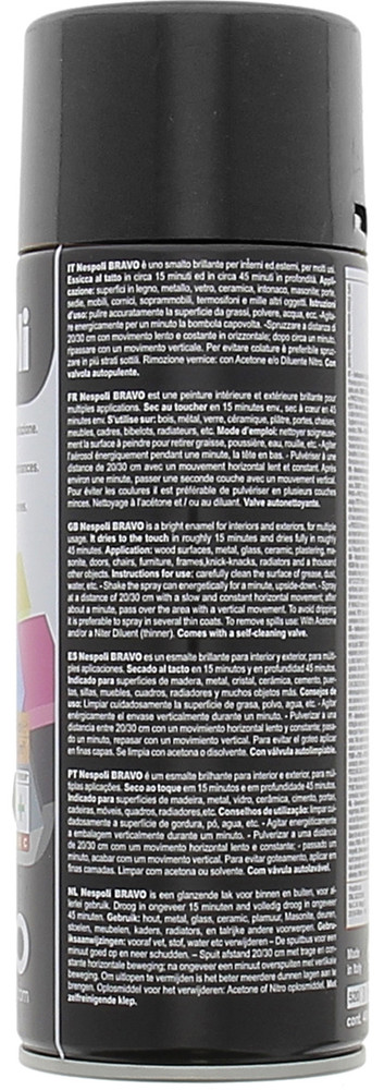 Spray Acrilico Brillante Nero Lucido Nespoli Ml.400 - Foto 2
