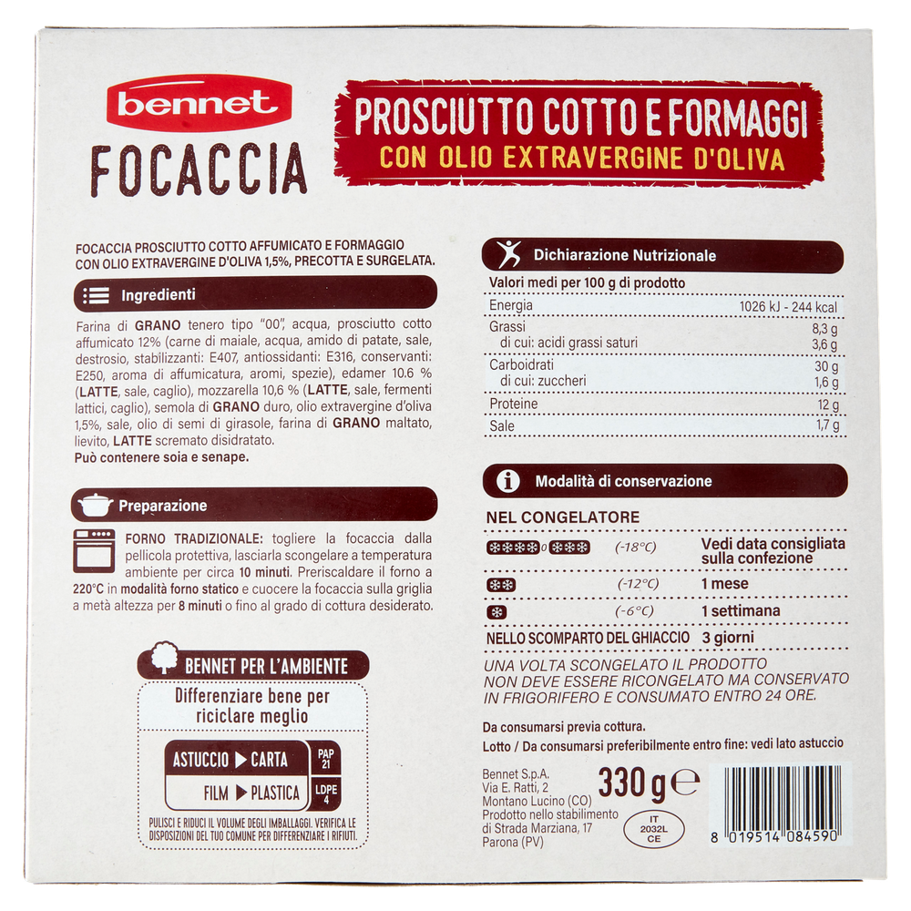 Focaccia Farcita Con Prosciutto Cotto E Formaggi - Foto 3