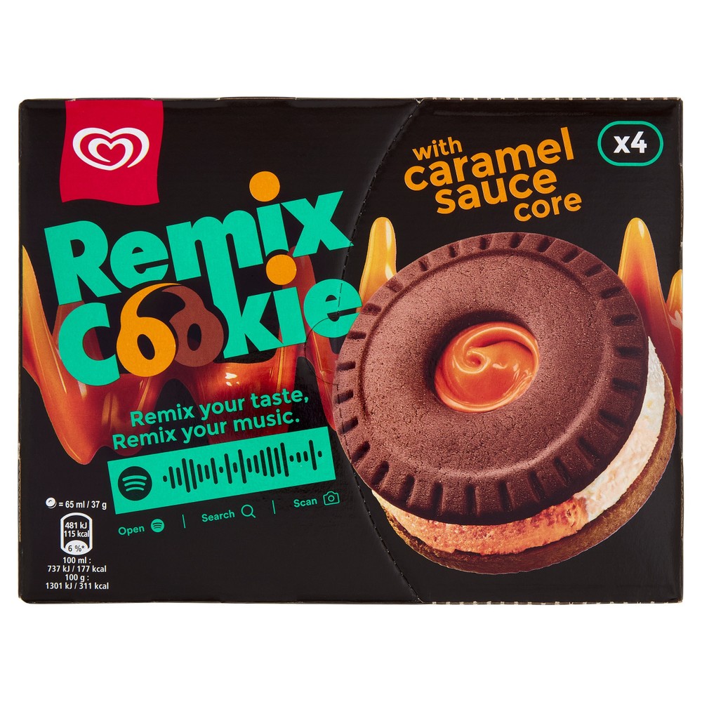 Cookie Remix 4x148g Algida - Foto 1