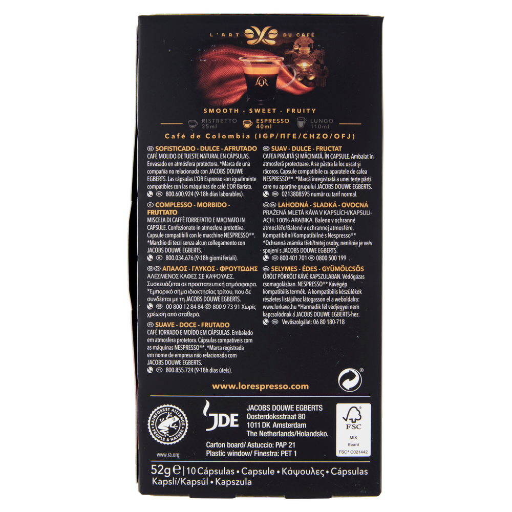 Caffè Espresso Origins Colombia Compatibile Nespresso 10pz L'or - Foto 3