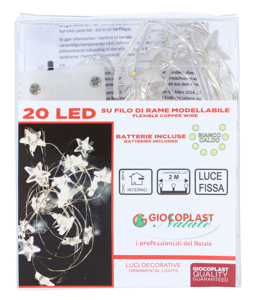 20 Luci Led Con Formine Su Filo Rame 2 Mt In Display - Foto 1